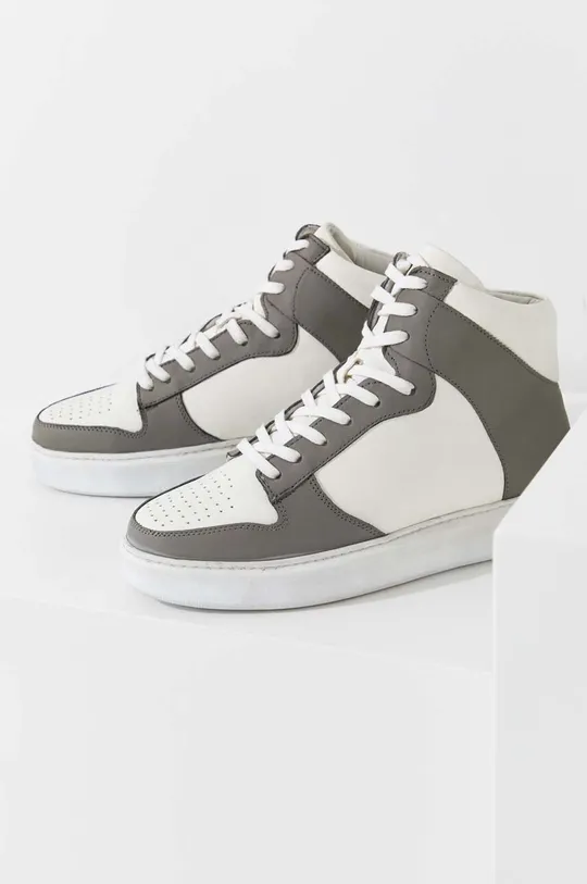Δερμάτινα αθλητικά παπούτσια Answear Lab  X limited collection SISTERHOOD γκρί