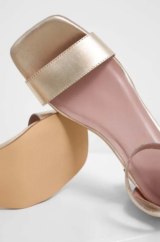 zlatá Kožené sandále Answear Lab