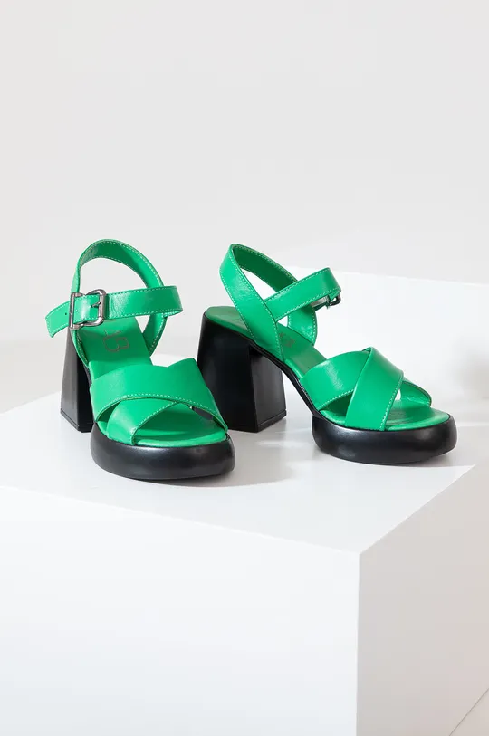πράσινο Δερμάτινα σανδάλια Answear Lab X limited collection BE SHERO Γυναικεία