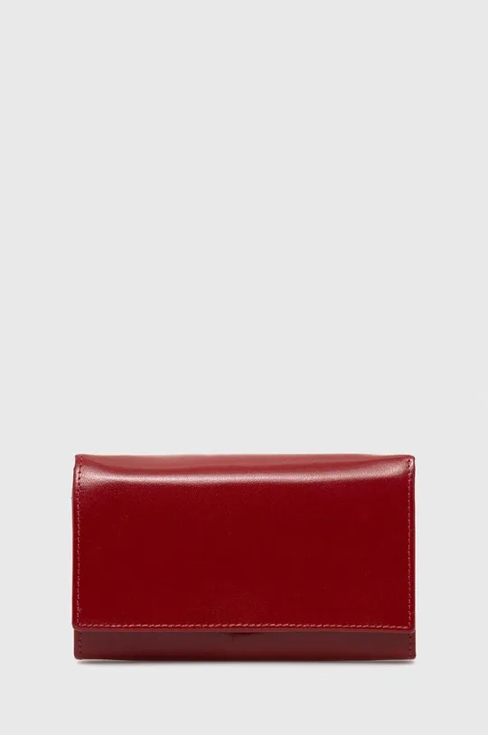 czerwony Answear Lab portfel skórzany Damski