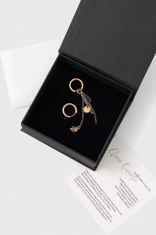 золотий Позолочені сережки з гірнимим кришталем Answear Lab Жіночий