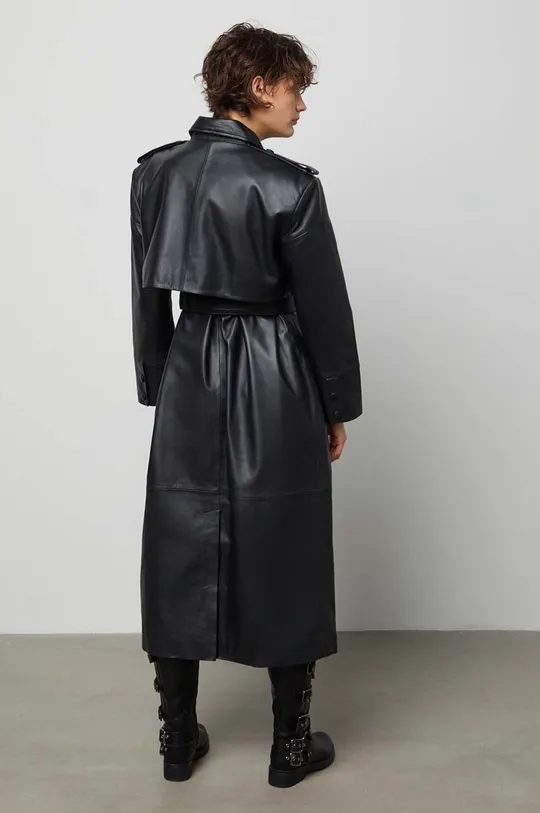 μαύρο Δερμάτινο παλτό Answear Lab
