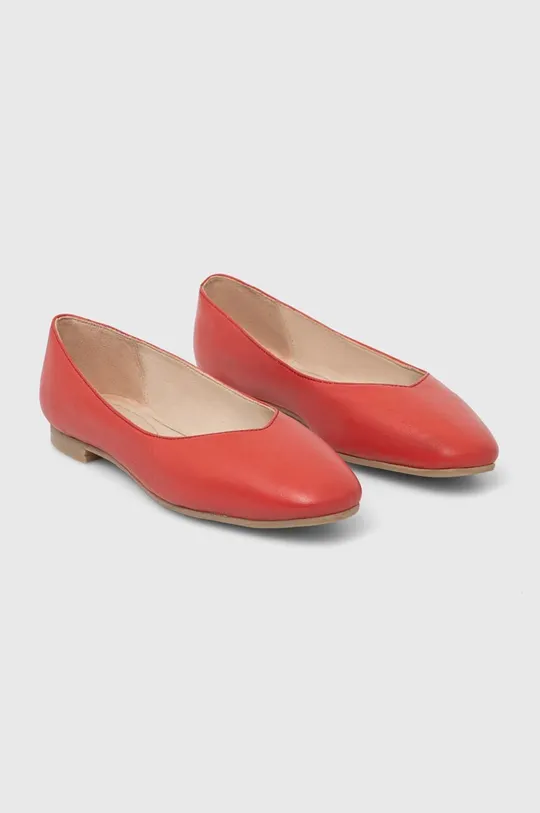 Answear Lab bőr balerina cipő piros