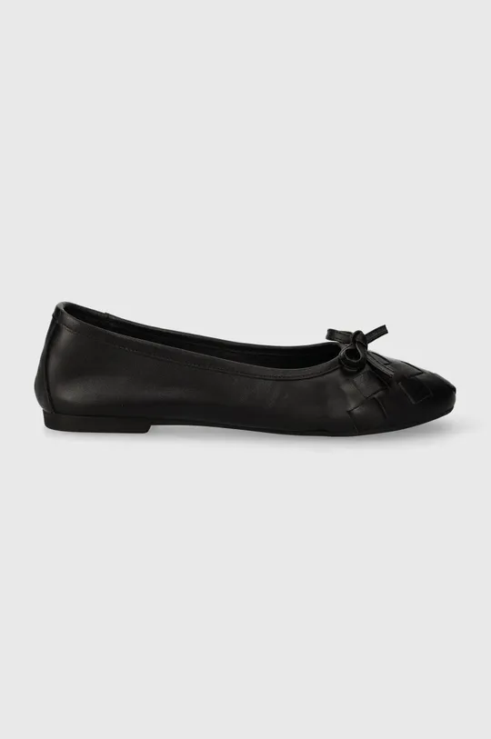 fekete Answear Lab bőr balerina cipő Női