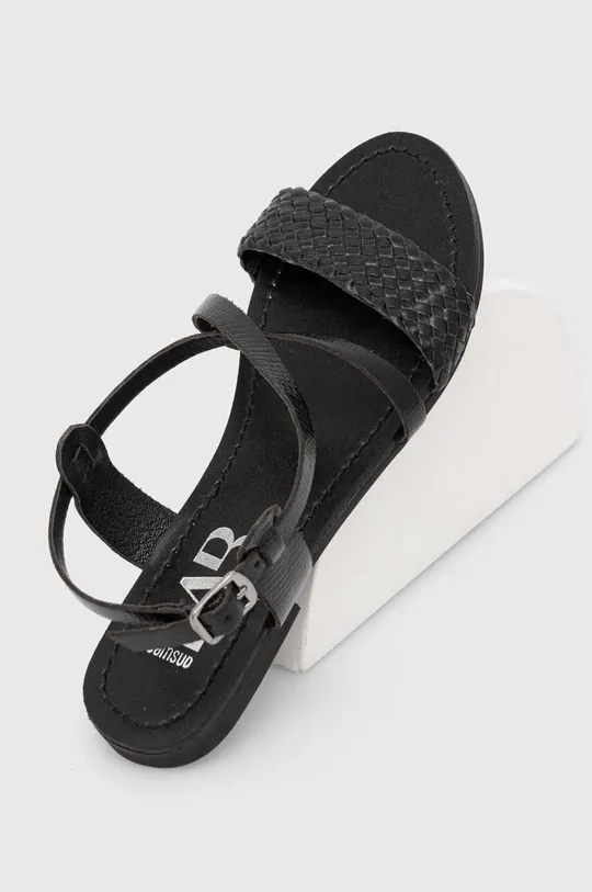 Answear Lab sandały skórzane czarny