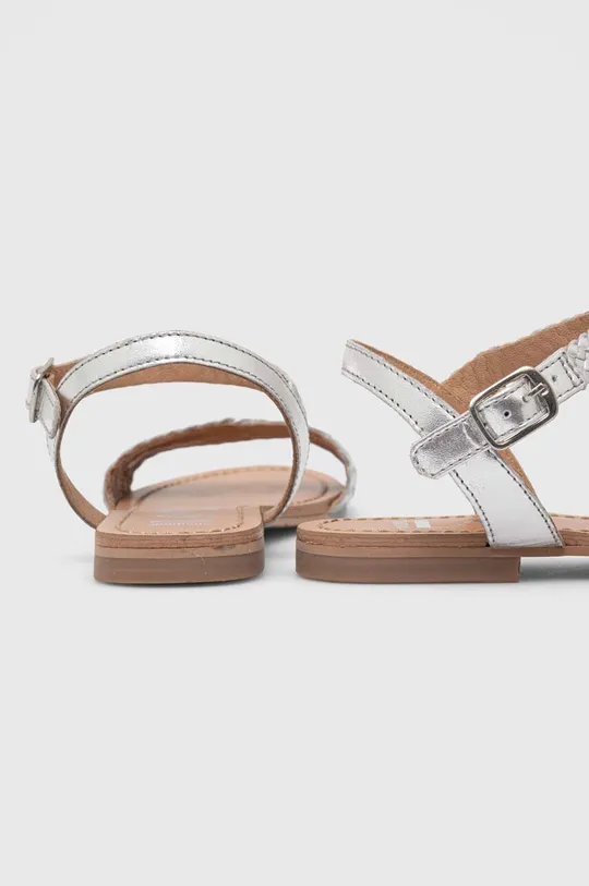 srebrna Kožne sandale Answear Lab