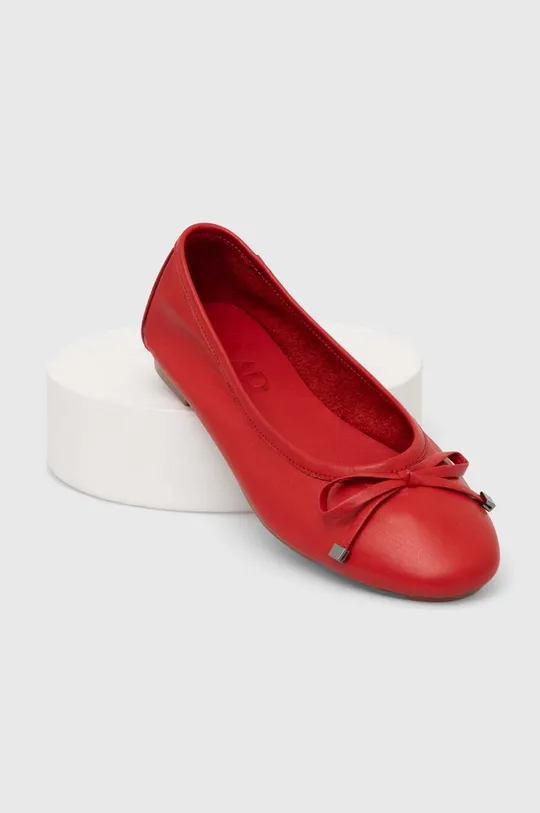 piros Answear Lab bőr balerina cipő Női