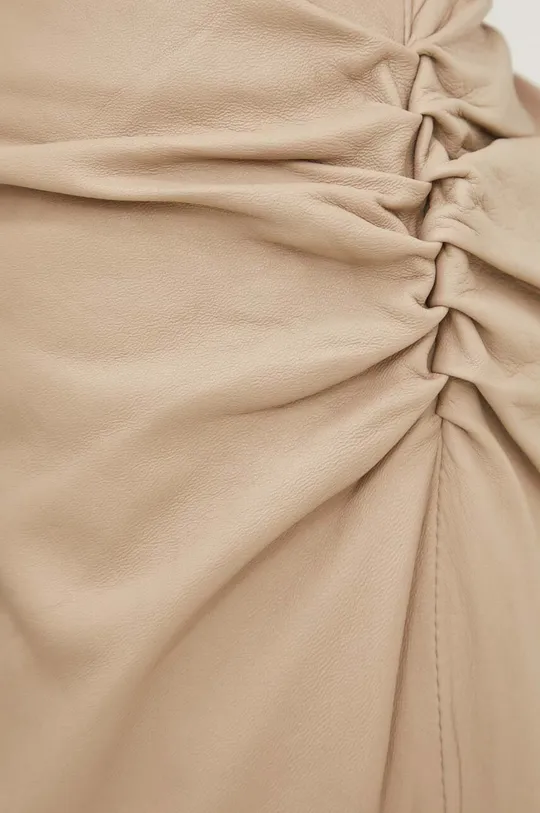 béžová Kožená sukňa Answear Lab