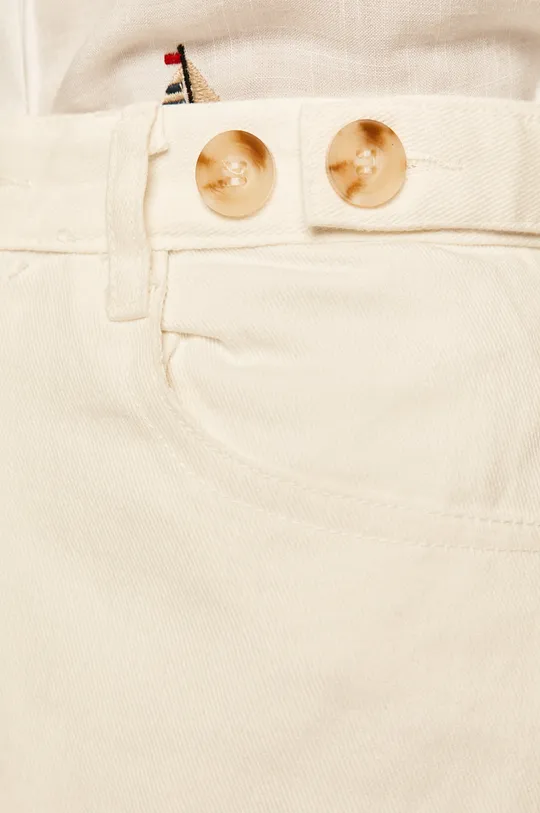 biela Answear - Rifľové krátke nohavice