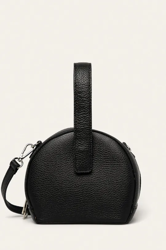čierna Answear - Kožená kabelka Dámsky