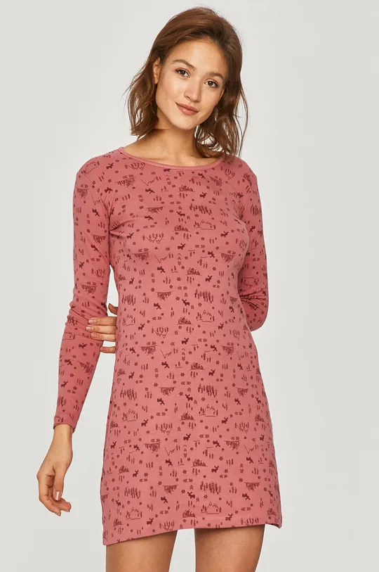 ružová Answear Lab - Pyžamová košeľa Dámsky