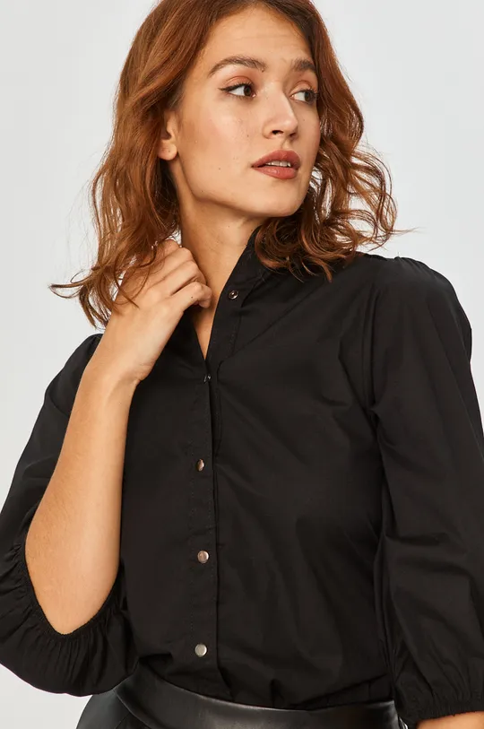 čierna Answear Lab - Bavlnená košeľa