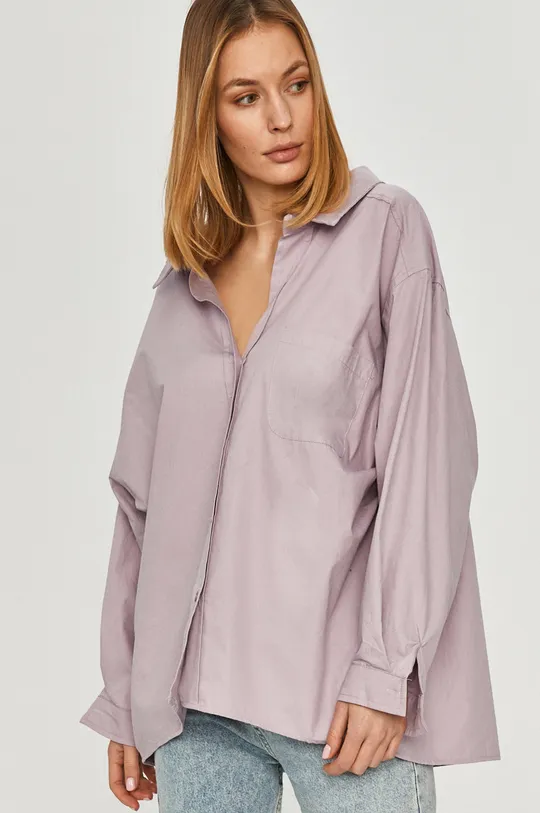 fialová Answear Lab - Bavlnená košeľa