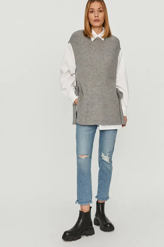 Answear Lab - Рубашка со свитером серый