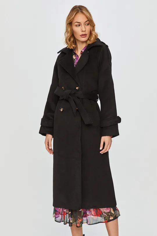 Answear Lab - Пальто с примесью шерсти чёрный