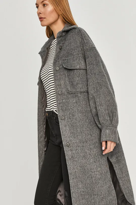 сірий Answear Lab - Пальто з домішкою вовни Жіночий