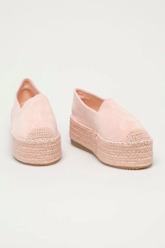 Answear Lab espadryle różowy