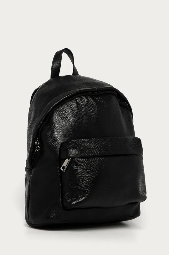 Answear Lab - Kožený ruksak čierna
