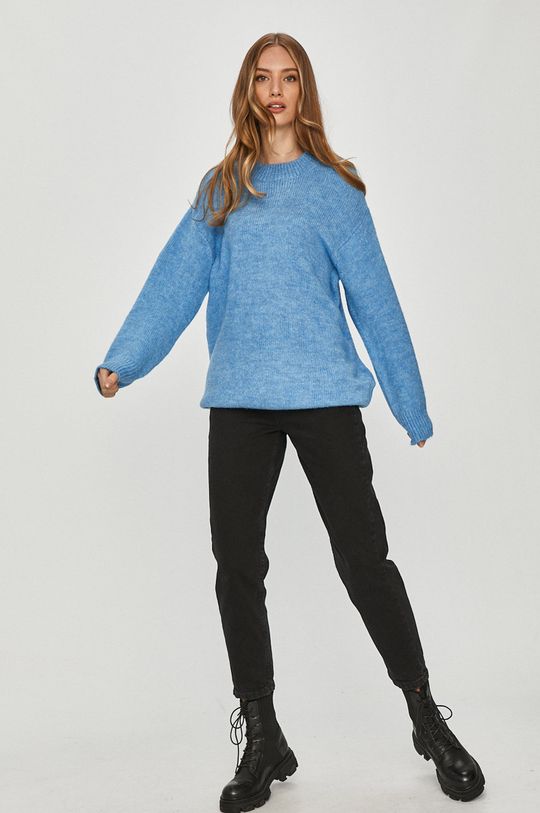 Answear Lab - Sweter z domieszką wełny niebieski