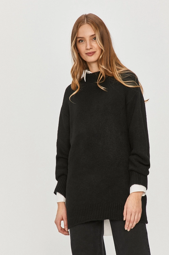 czarny Answear Lab - Sweter z domieszką wełny