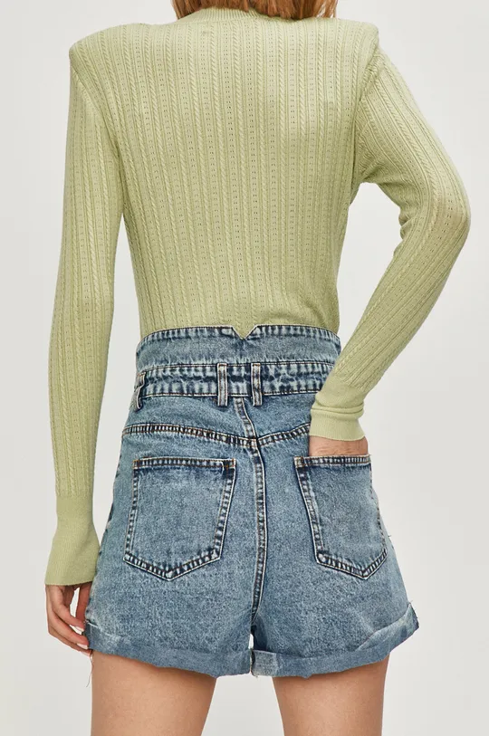 Answear Lab - Pantaloni scurti jeans  100% Bumbac