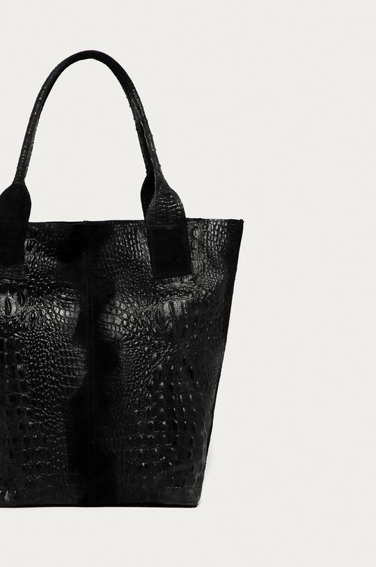 černá Answear Lab - Kožená kabelka