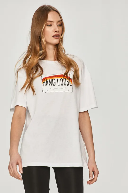 biały Answear Lab - T-shirt Damski