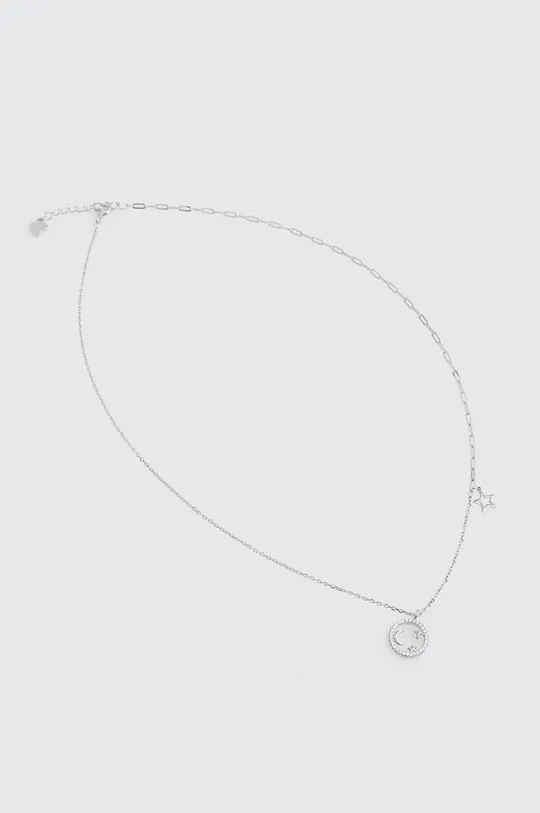 Answear Lab - Strieborný náhrdelník strieborná