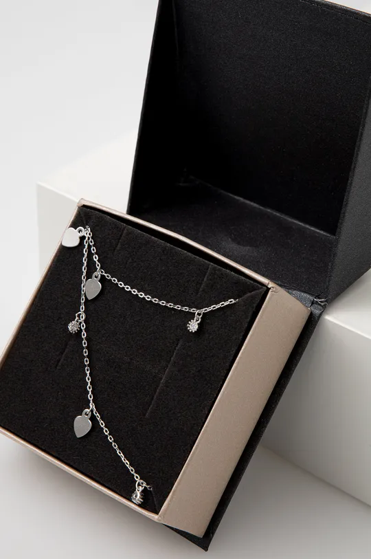 srebrna Answear Lab - Srebrna ogrlica i narukvica Ženski