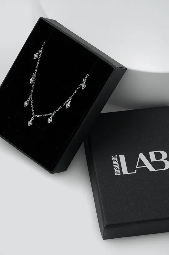 stříbrná Stříbrný náhrdelník Answear Lab Dámský