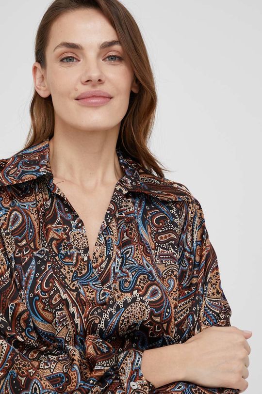 коричневий Блузка з шовком Answear Lab Жіночий