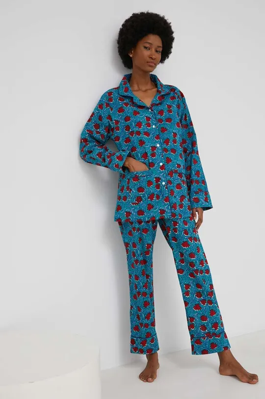 μπλε Βαμβακερές πιτζάμες Answear Lab Γυναικεία