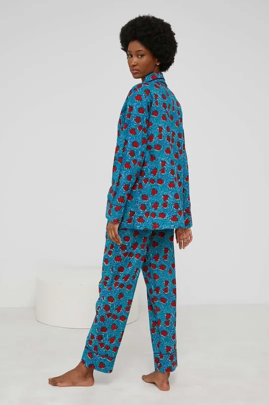 Bavlnené pyžamo Answear Lab modrá
