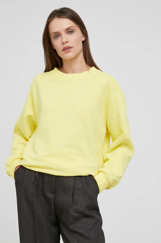 κίτρινο Answear Lab - Βαμβακερή μπλούζα Γυναικεία