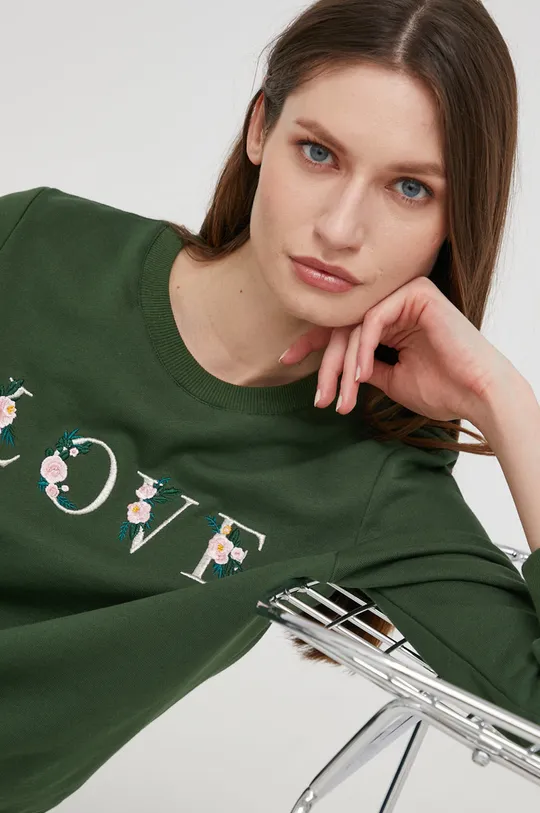 πράσινο Βαμβακερή μπλούζα Answear Lab Γυναικεία