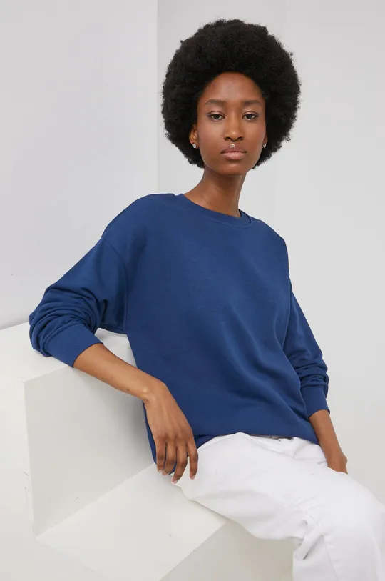 niebieski Answear Lab bluza bawełniana Damski