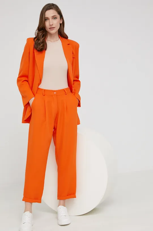 Σετ - σακάκι και παντελόνι Answear Lab πορτοκαλί