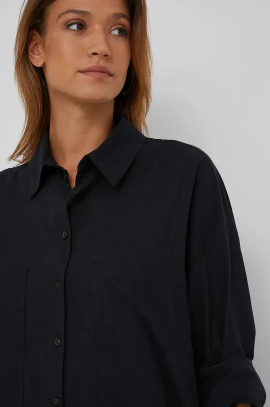 μαύρο Βαμβακερό πουκάμισο Answear Lab