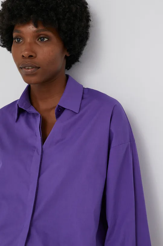 fioletowy Answear Lab Koszula bawełniana