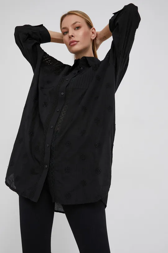 czarny Answear Lab Koszula bawełniana Damski