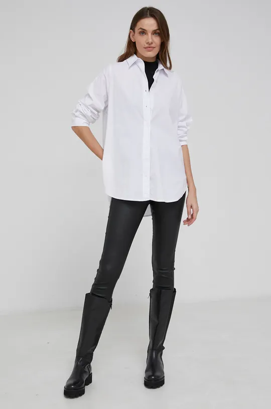 Бавовняна сорочка Answear Lab білий