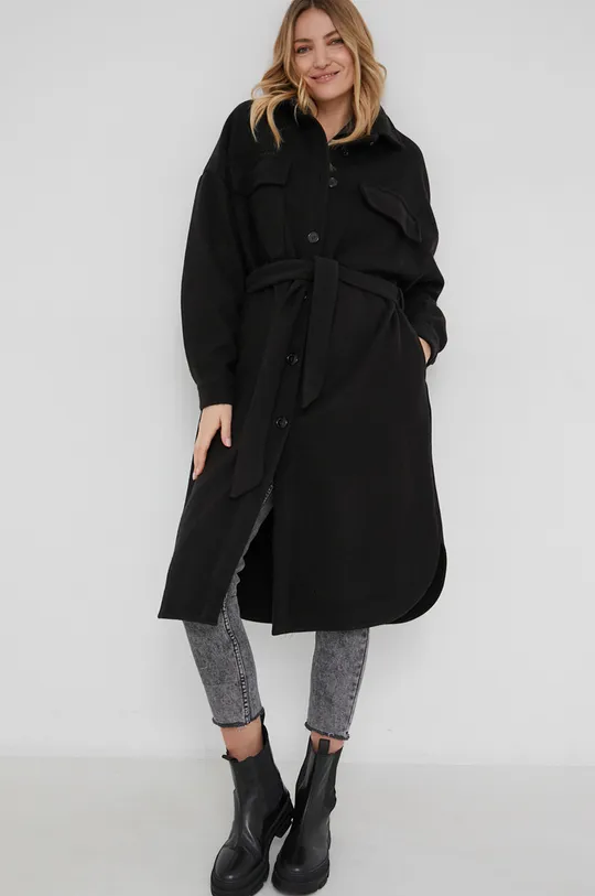 Παλτό Answear Lab μαύρο