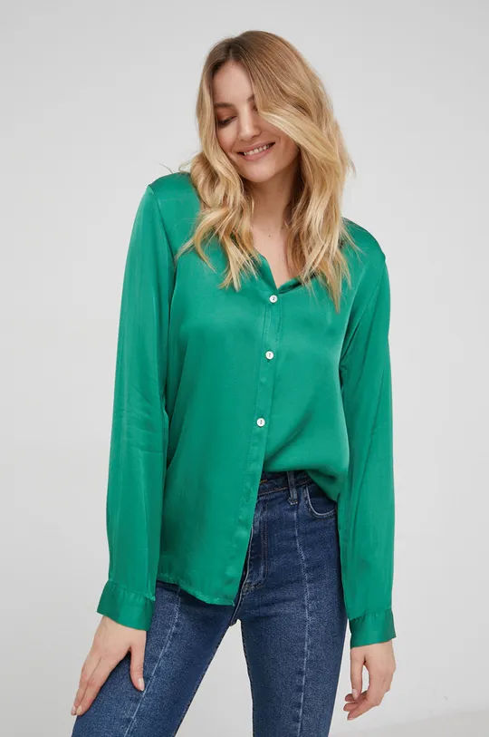 зелёный Answear Lab - Рубашка с шелком Женский