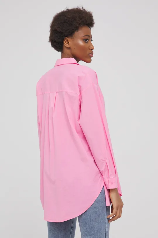 Βαμβακερό πουκάμισο Answear Lab ροζ