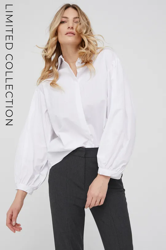 λευκό Βαμβακερό πουκάμισο Answear Lab X Limited collection No Shame No Fear Γυναικεία