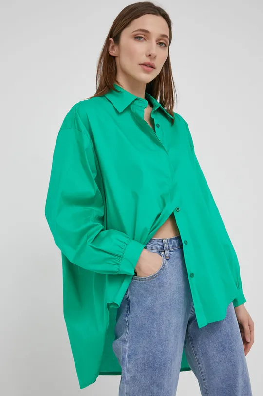 zelená Bavlnená košeľa Answear Lab Dámsky