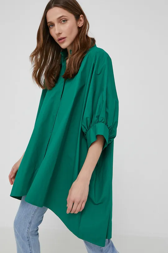 πράσινο Βαμβακερό πουκάμισο Answear Lab Γυναικεία