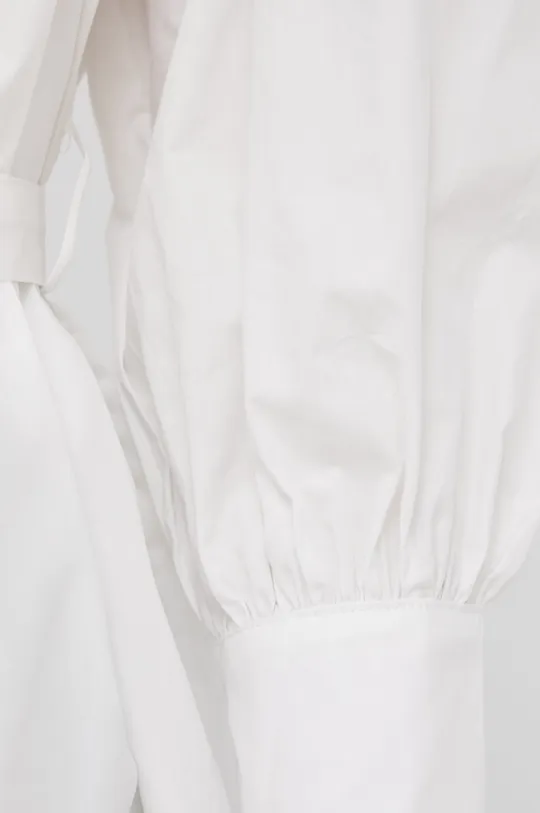 Βαμβακερό πουκάμισο Answear Lab X limited festival collection BE BRAVE λευκό