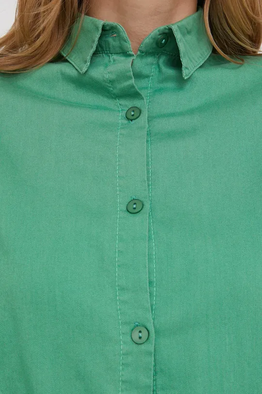 Βαμβακερό πουκάμισο Answear Lab πράσινο