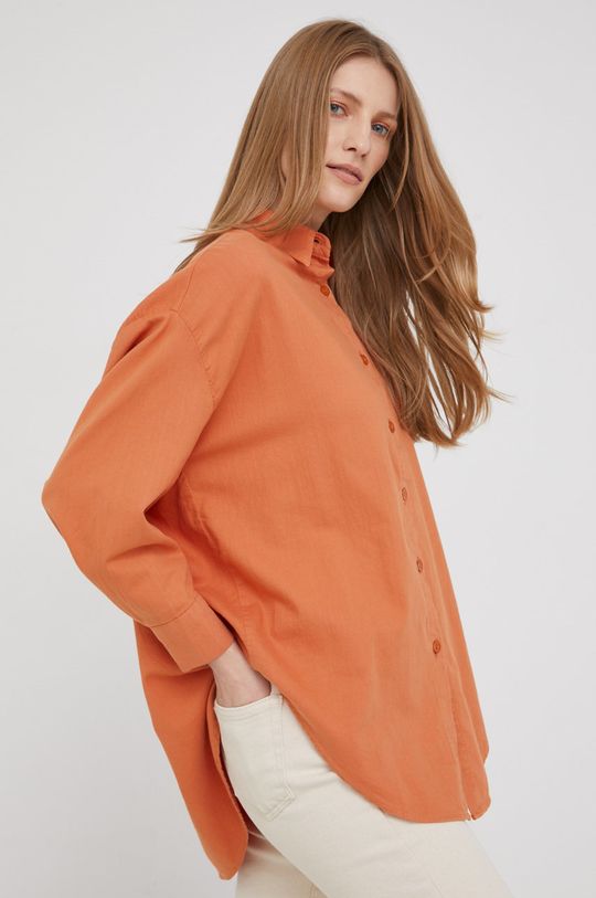 oranžová Bavlněné tričko Answear Lab Dámský